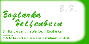 boglarka helfenbein business card