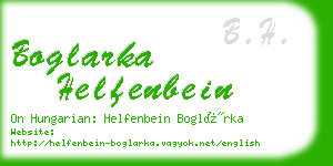 boglarka helfenbein business card